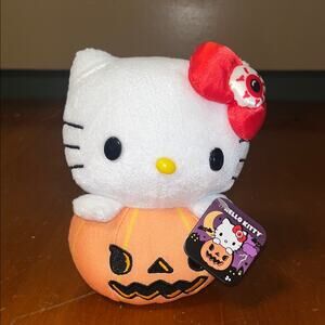 Sanrio Hello Kitty Pumpkin Jack-o-latern Halloween 6" Plush